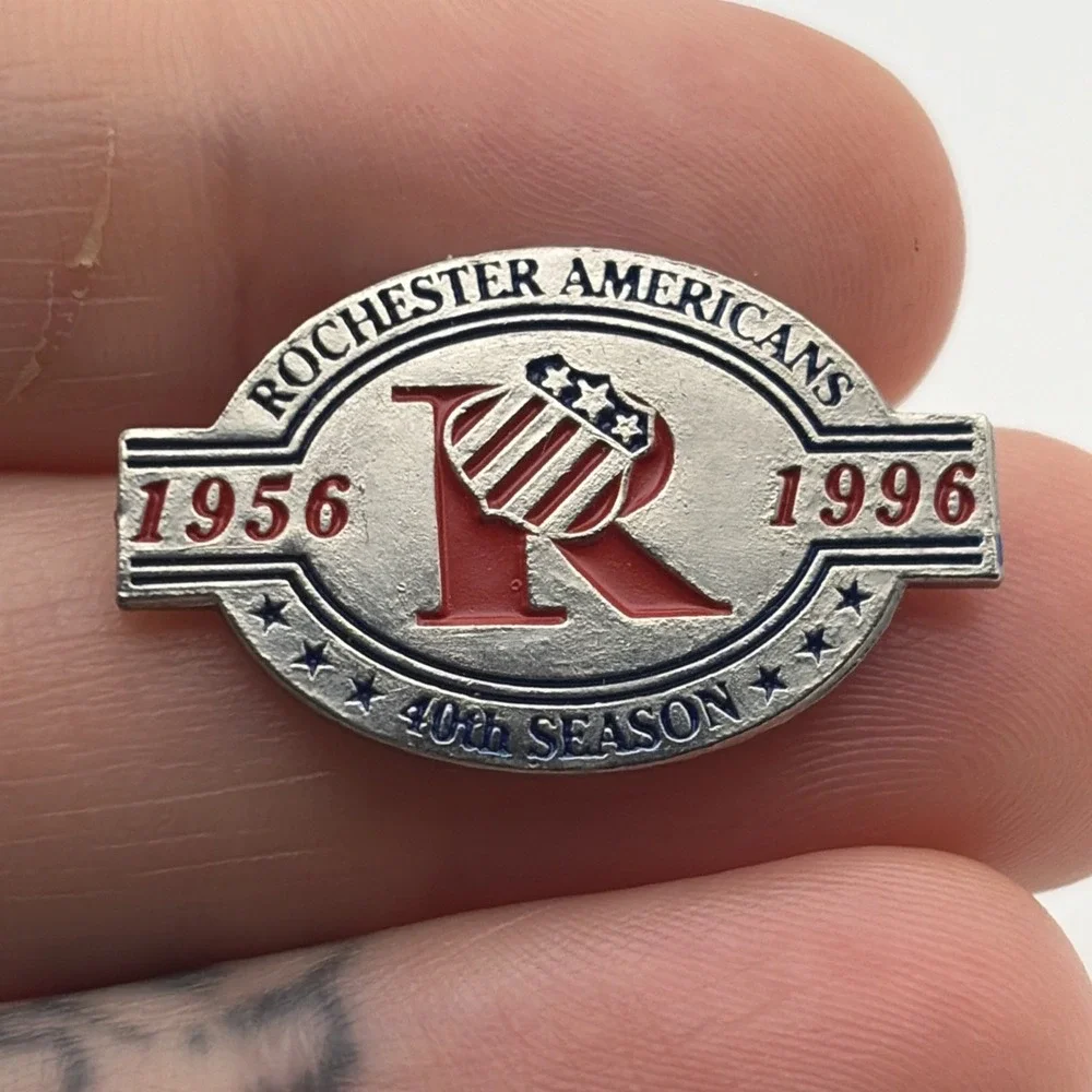Rochester Americans Logo Hockey Team 40th Season New York State Lapel Hat Pin